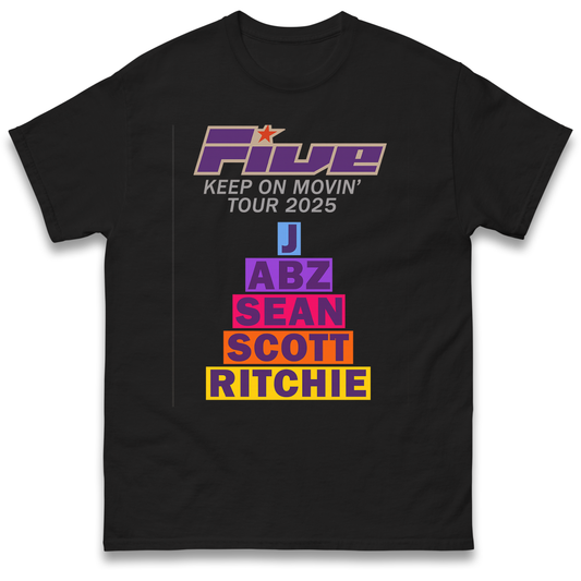 Five Keep On Movin' Tour 2025 T Shirt