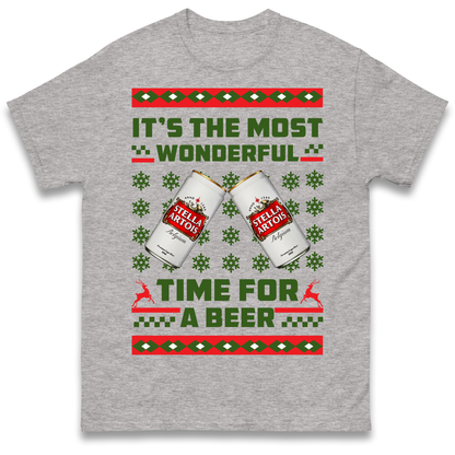 Its The Most Wonderful Time for A Beer Stella Christmas T Shirt