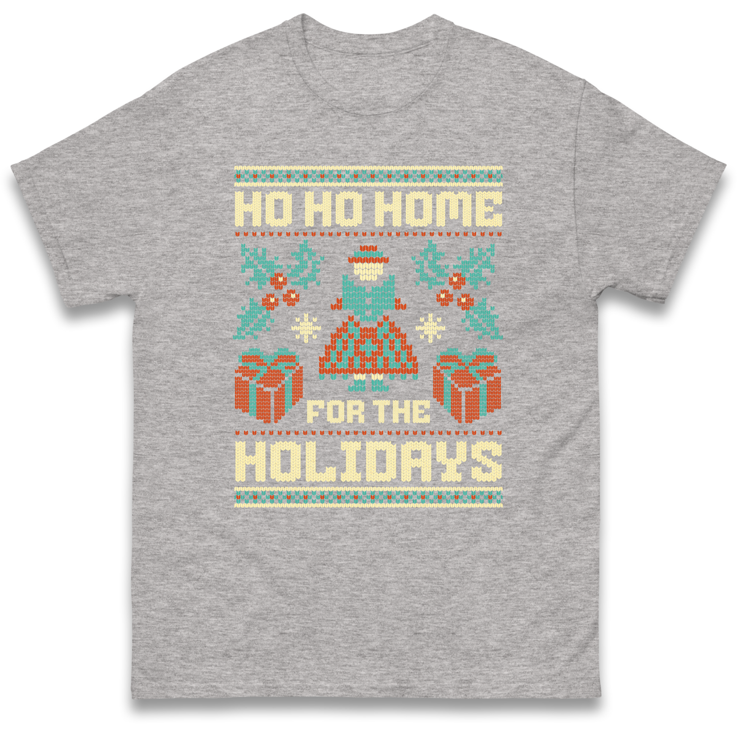 HO HO Home For the Holidays Christmas T Shirt