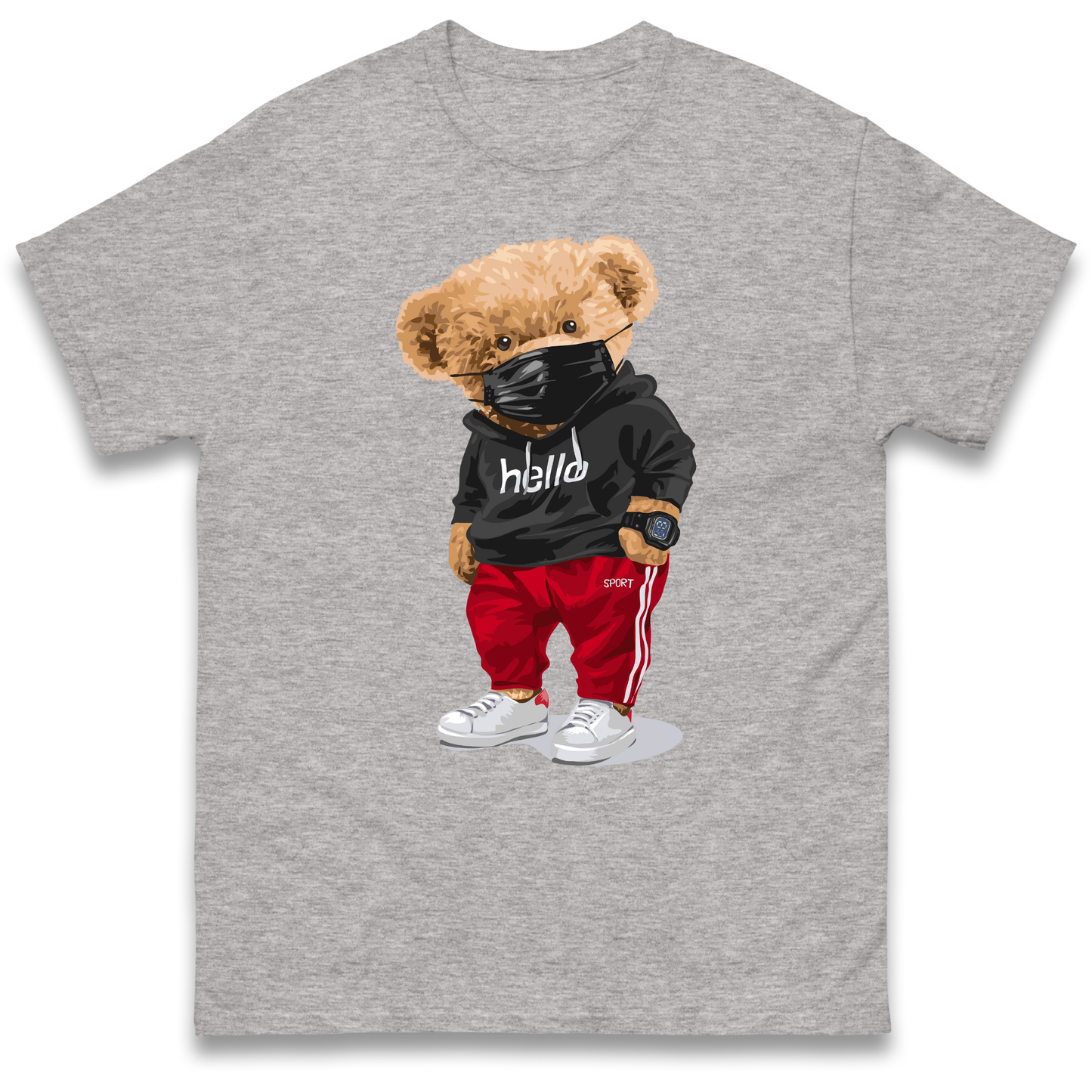Teddy Bear Hello Streetwear T Shirt