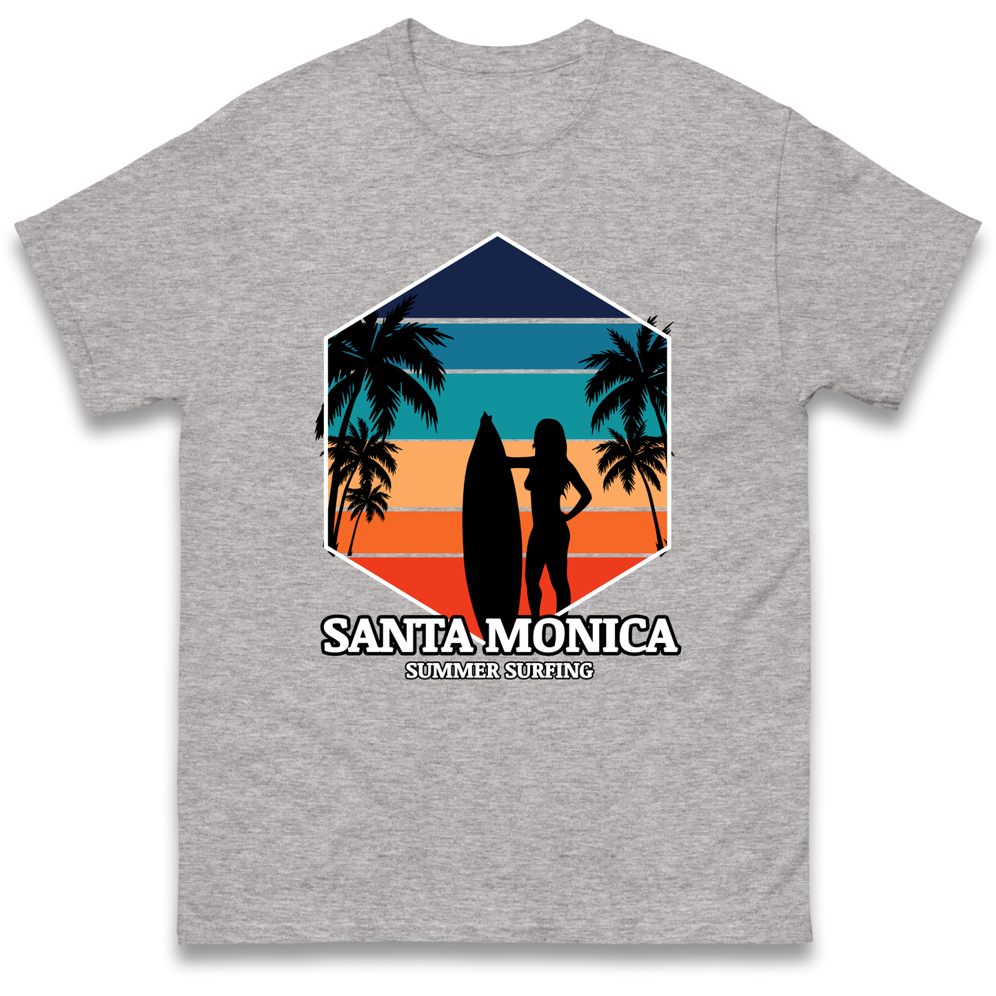 Santa Monica Summer Surfing T Shirt