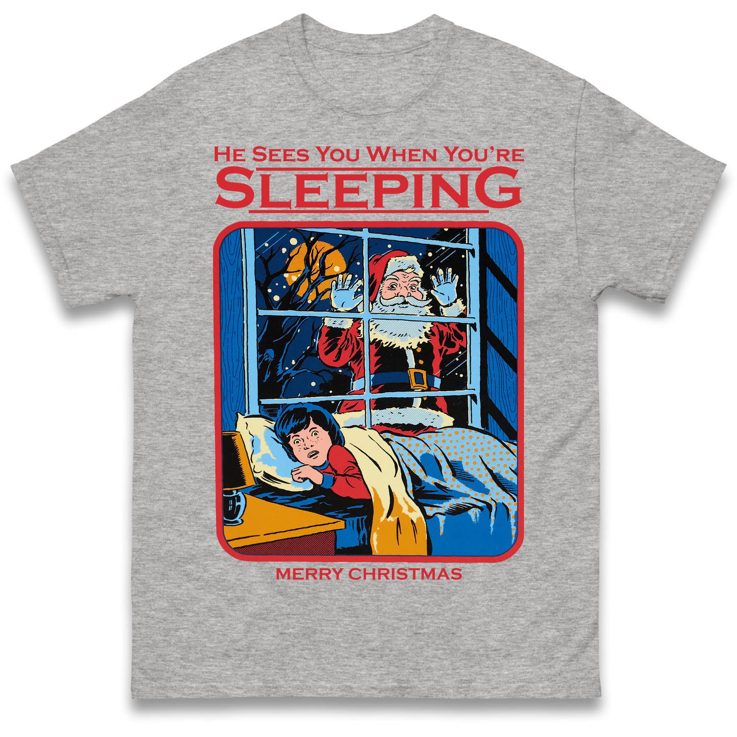 Creepy Santa Claus Christmas T Shirt