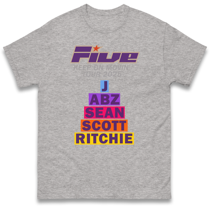 Five Keep On Movin' Tour 2025 T Shirt