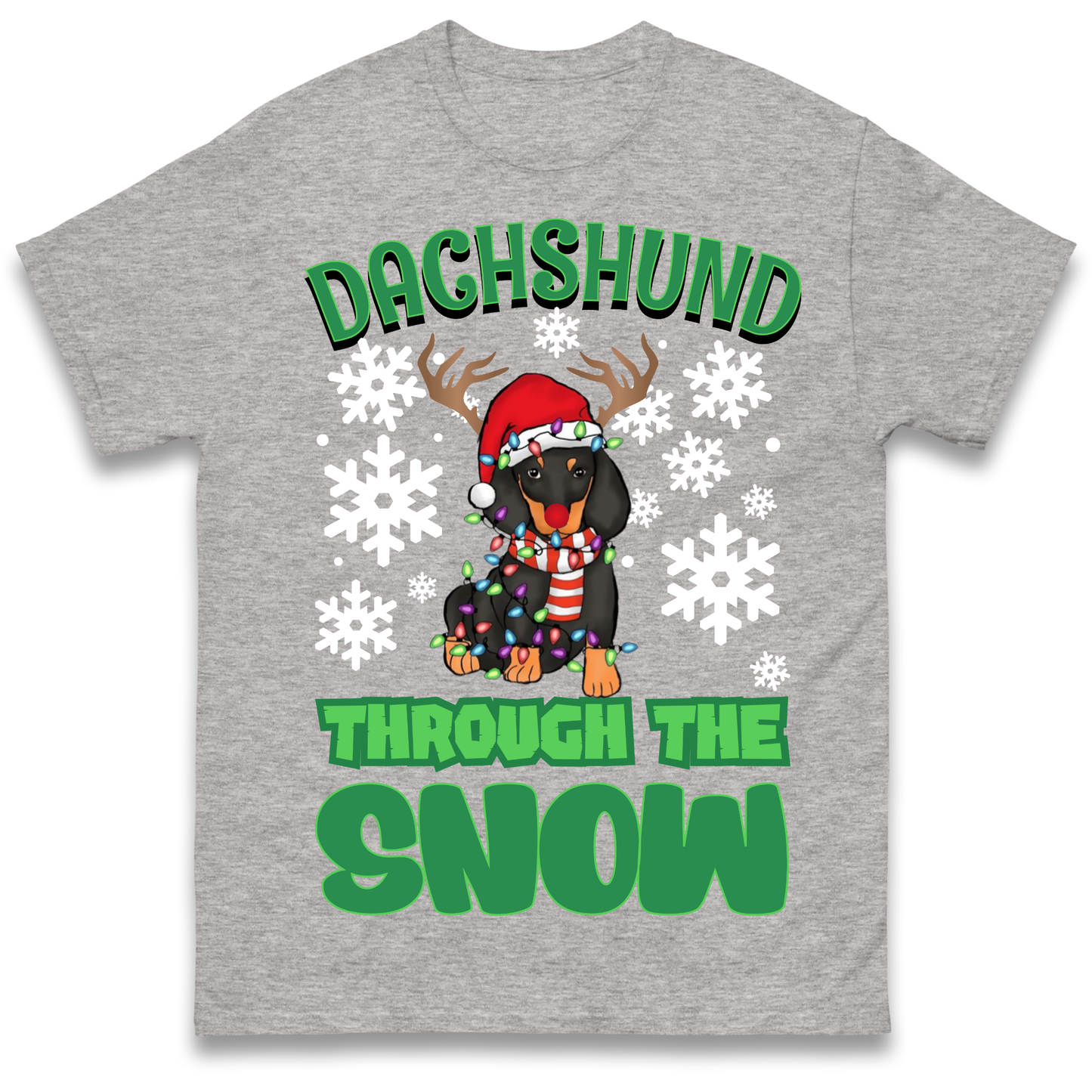 Dachshund Through The Snow Christmas T Shirt