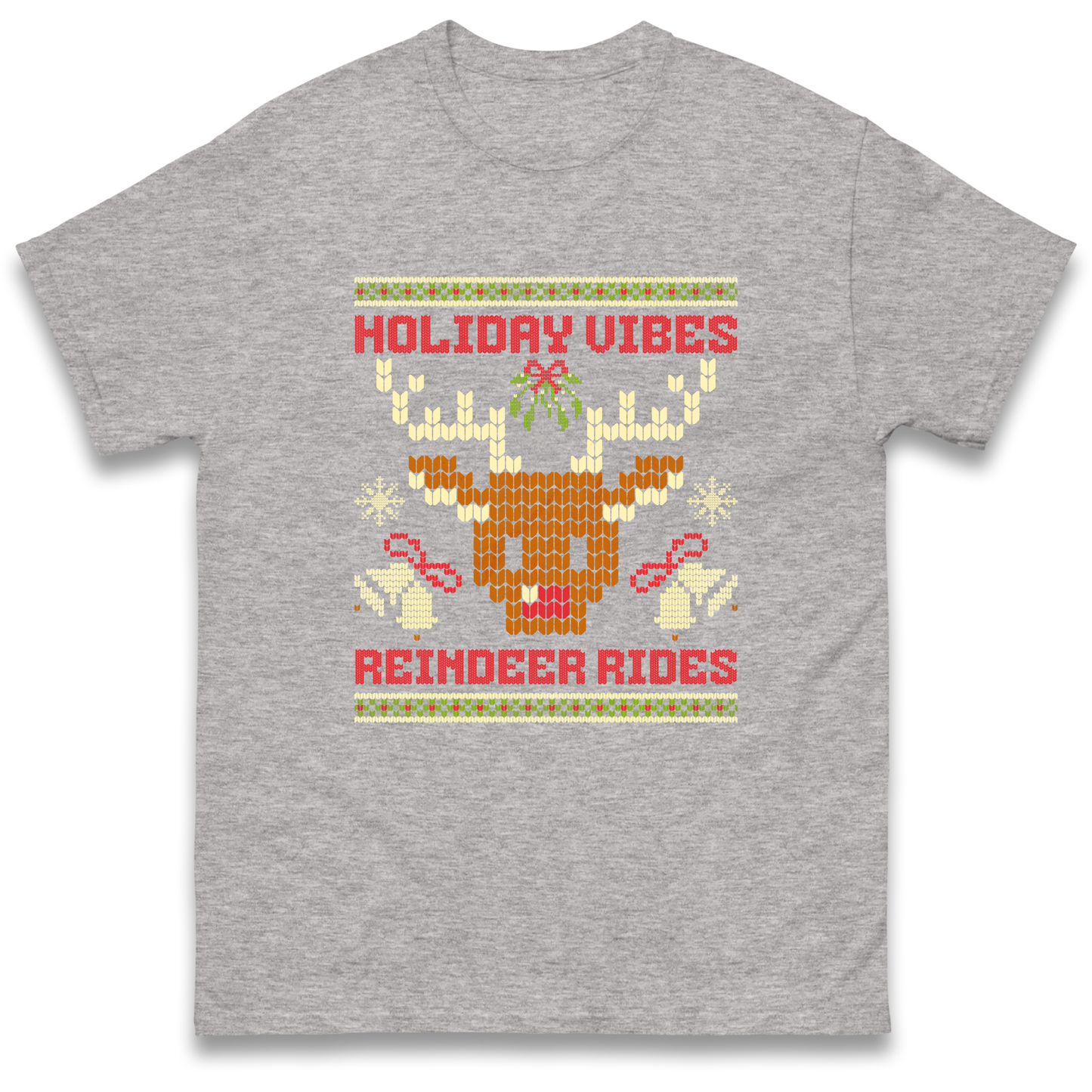 Holiday Vibes Reindeer Rides Christmas T Shirt