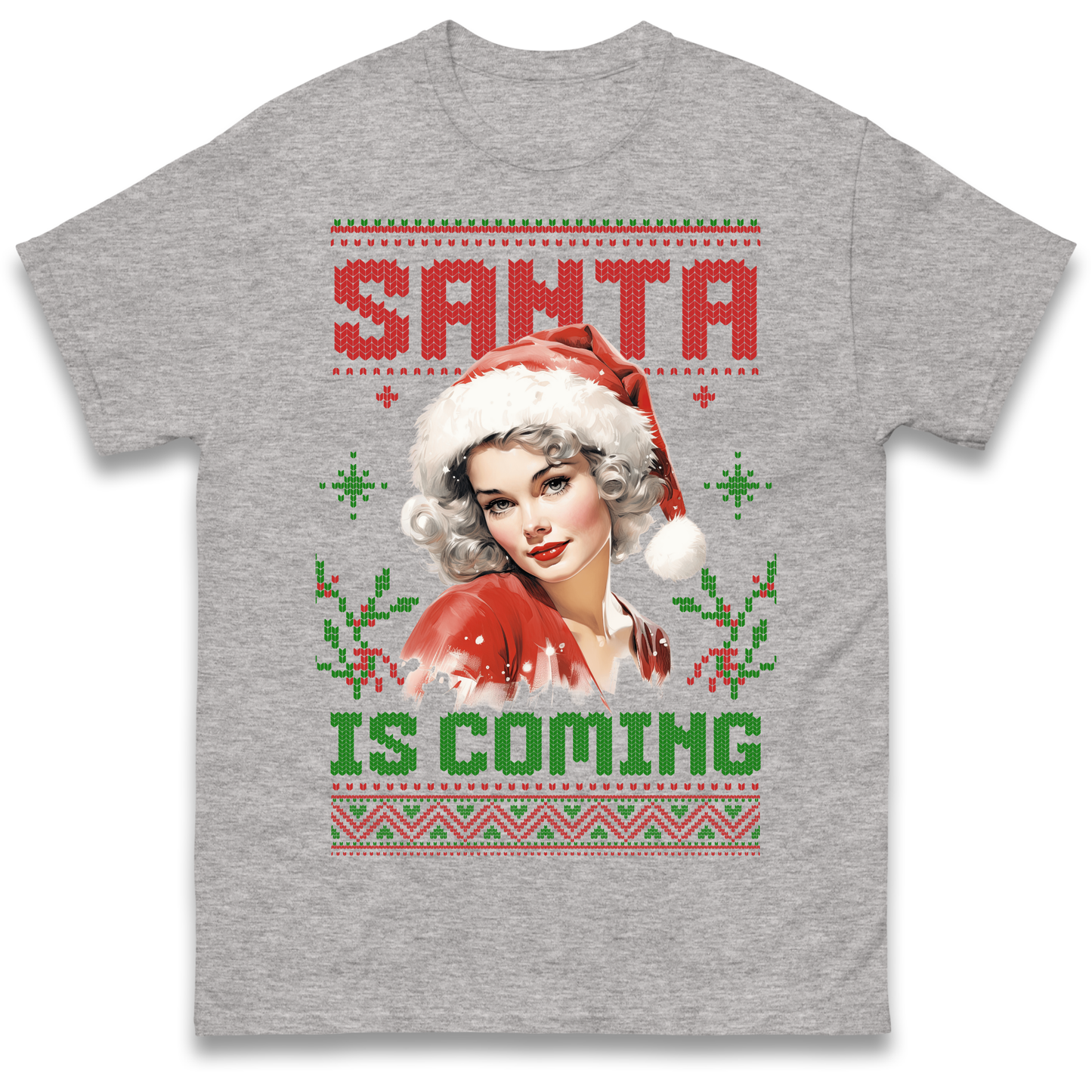 Santa is Coming Christmas T Shirt