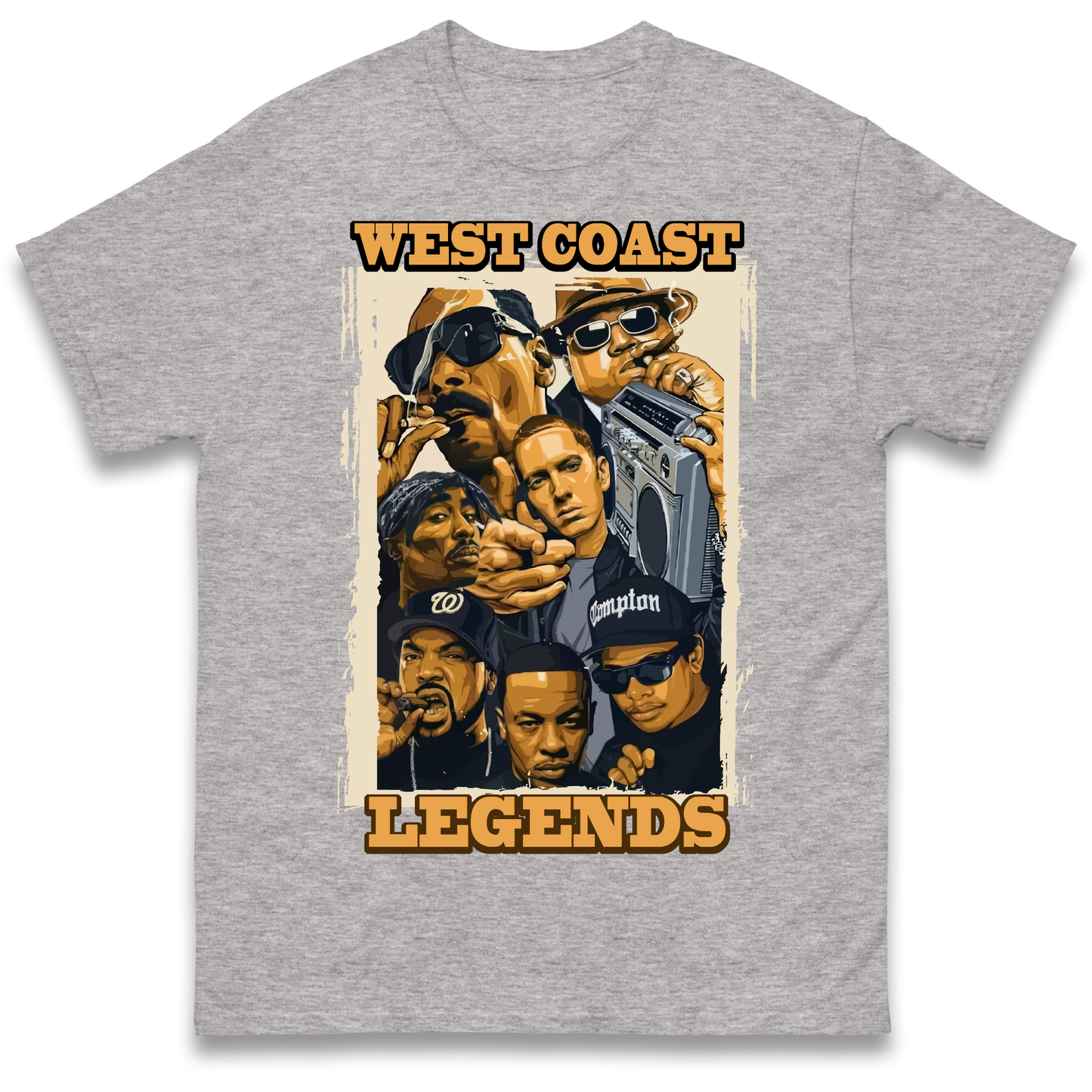 West Coast Legends Rappers T Shirt