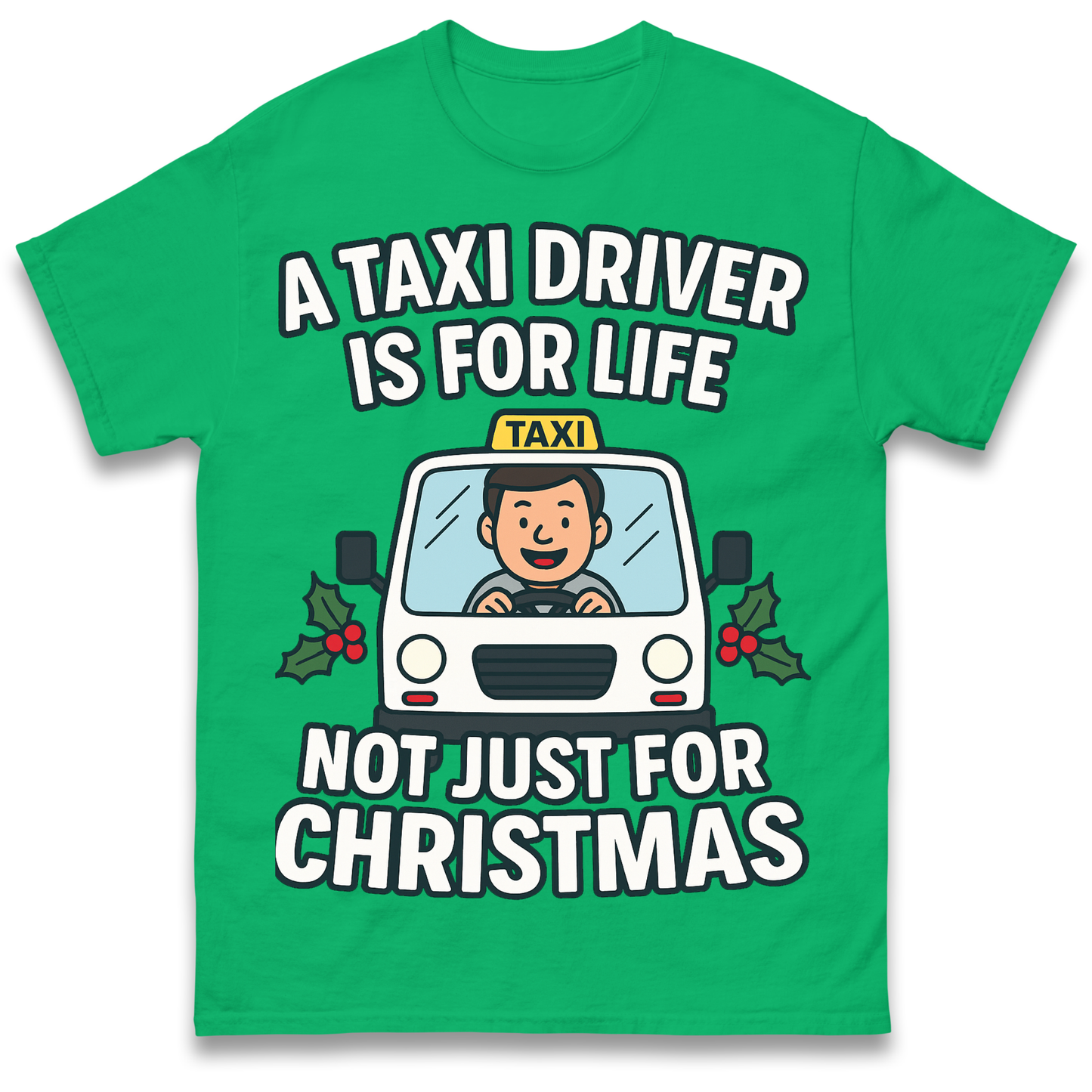 Taxi Driver Christmas T Shirt