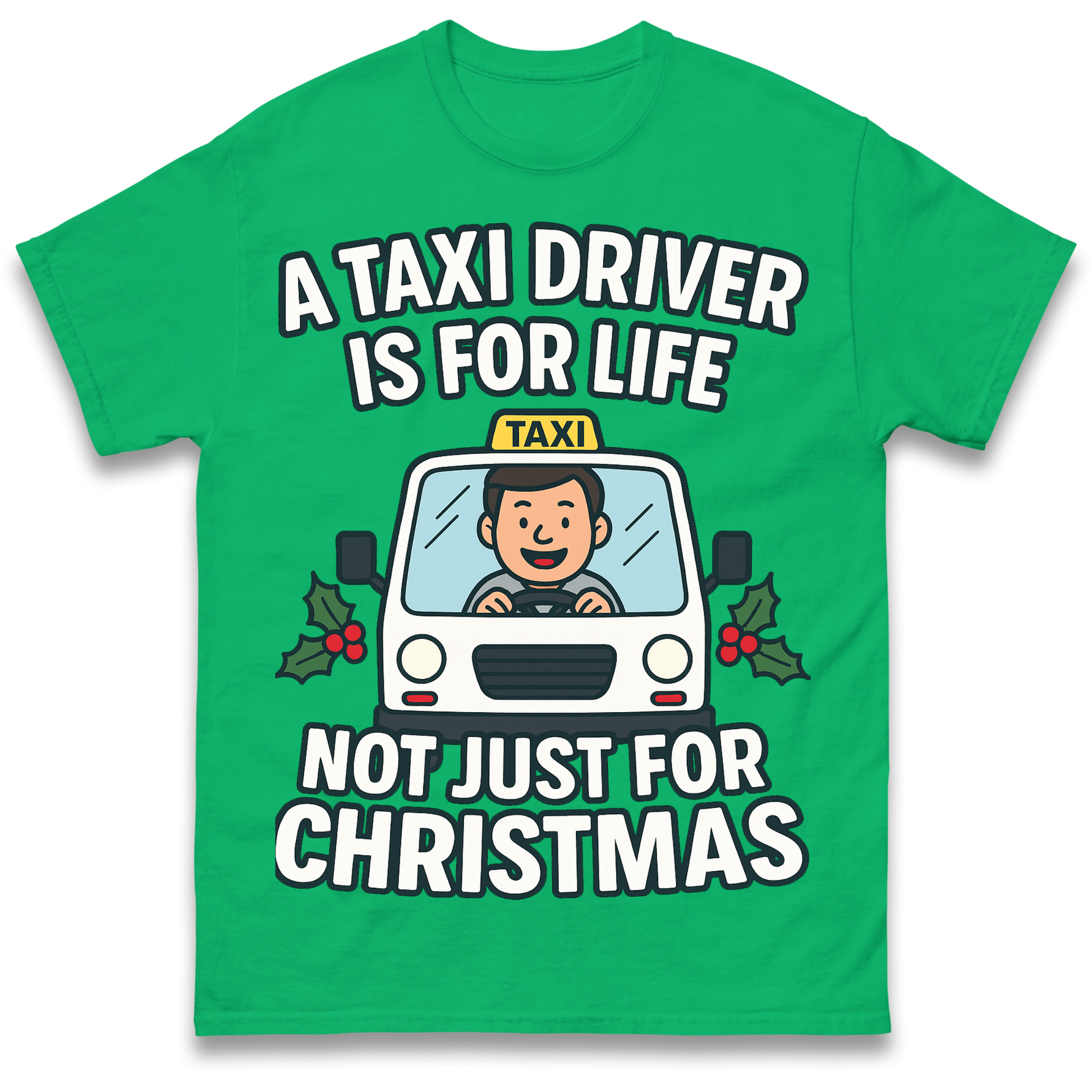 Taxi Driver Christmas T Shirt
