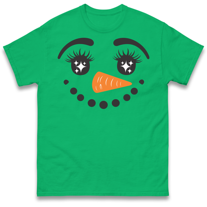 Snowman Face Christmas T Shirt