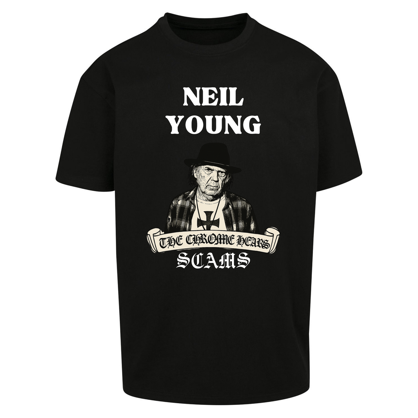 Neil Young and the Chrome Hearts Oversized T Shirt