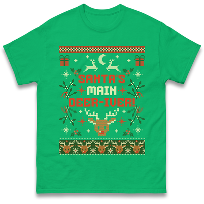 Santas Main Deer iver Christmas T Shirt