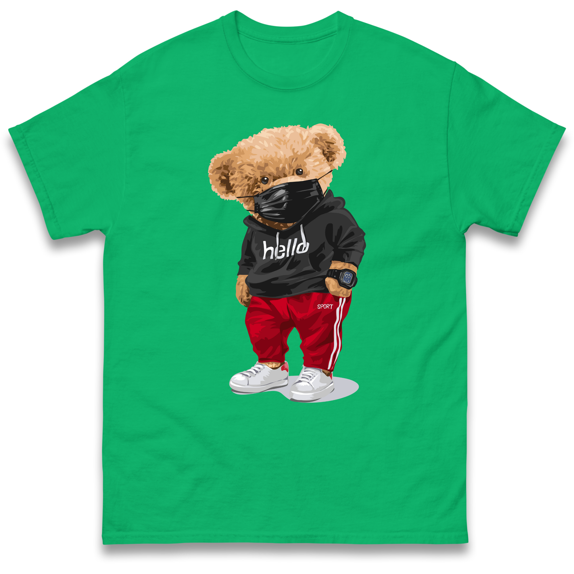 Teddy Bear Hello Streetwear T Shirt