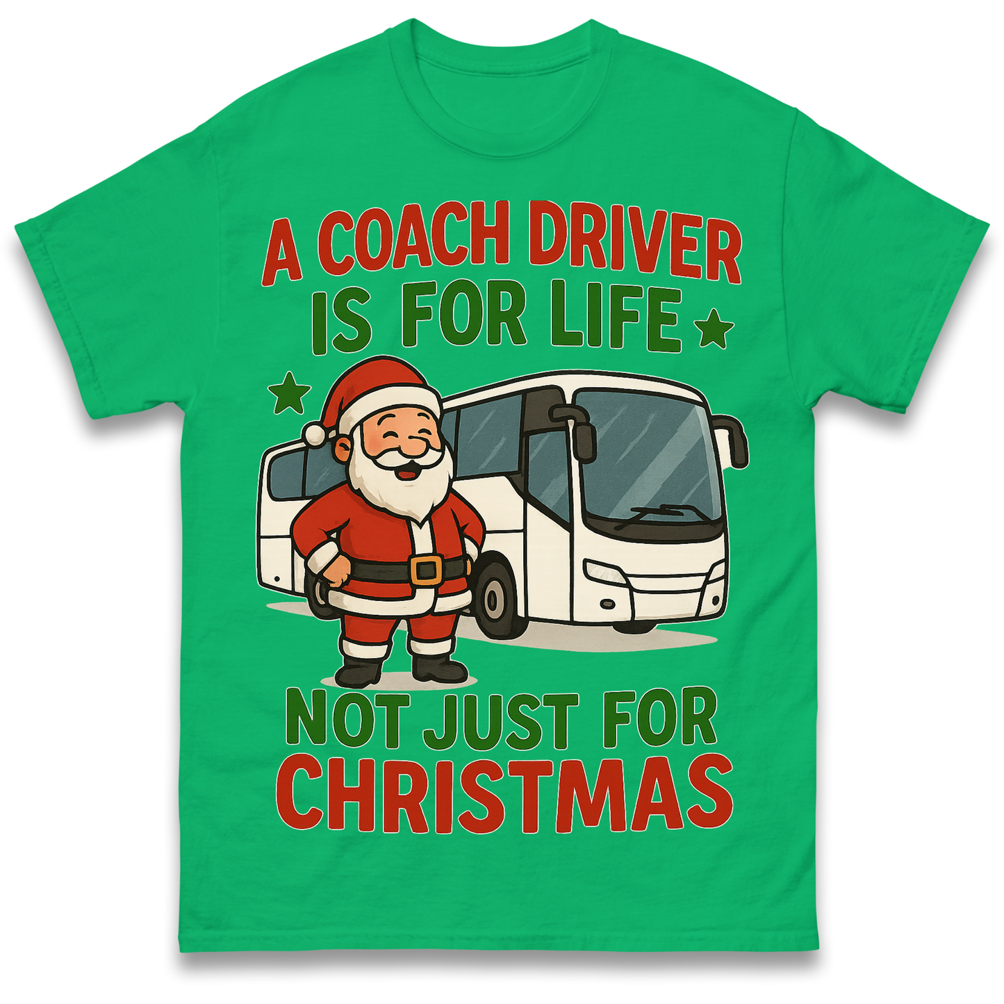 Coach Driver Christmas T Shirt