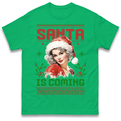 Santa is Coming Christmas T Shirt