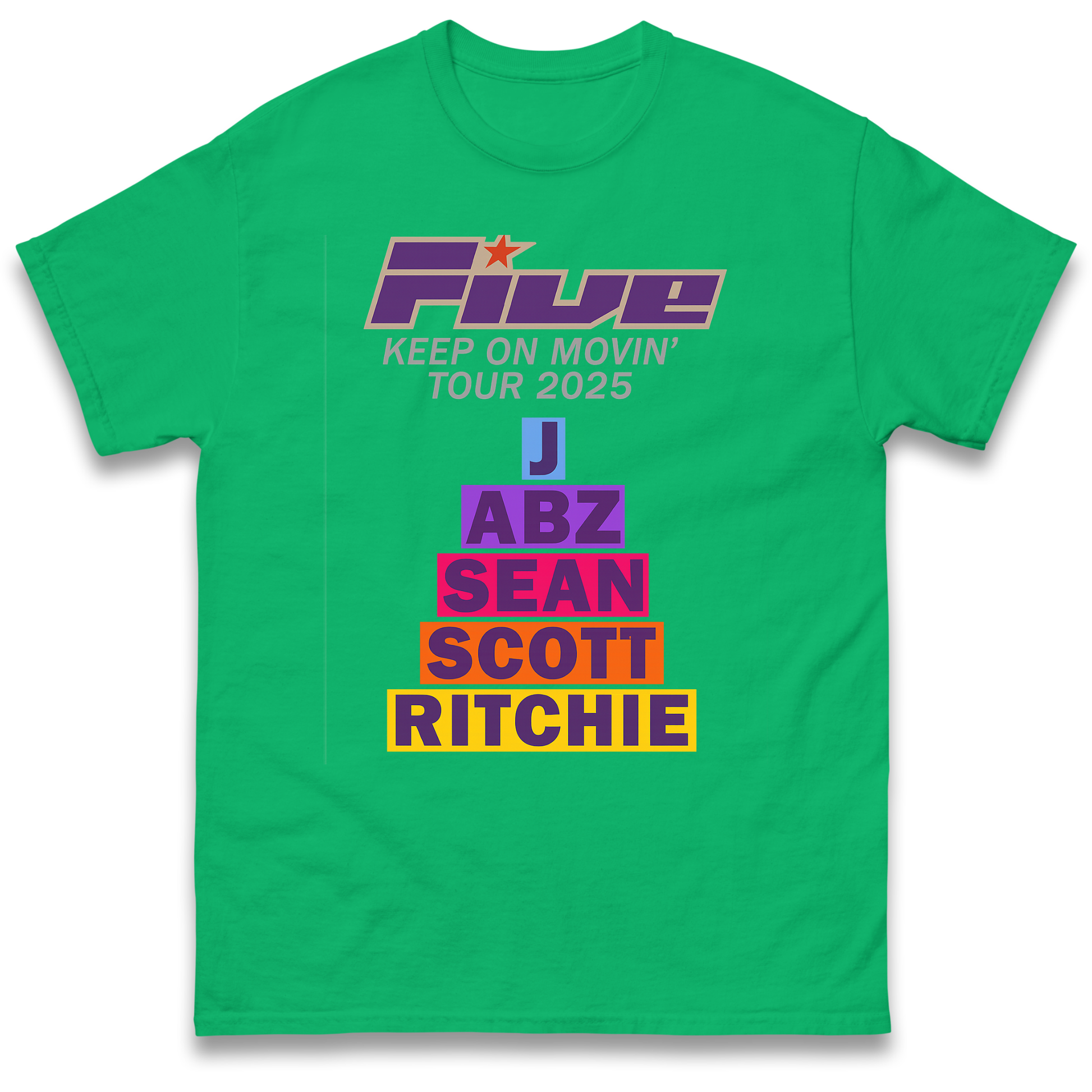 Five Keep On Movin' Tour 2025 T Shirt