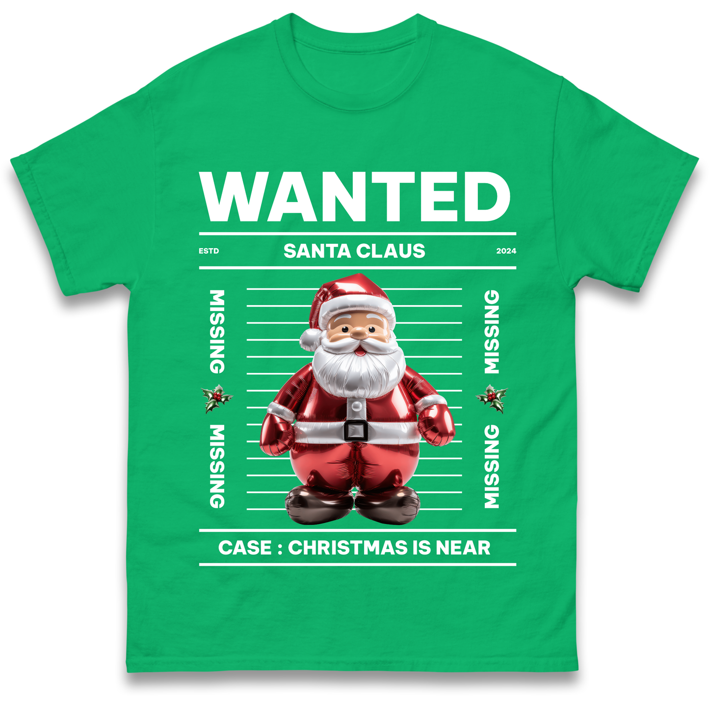 Wanted Santa Claus Christmas T Shirt