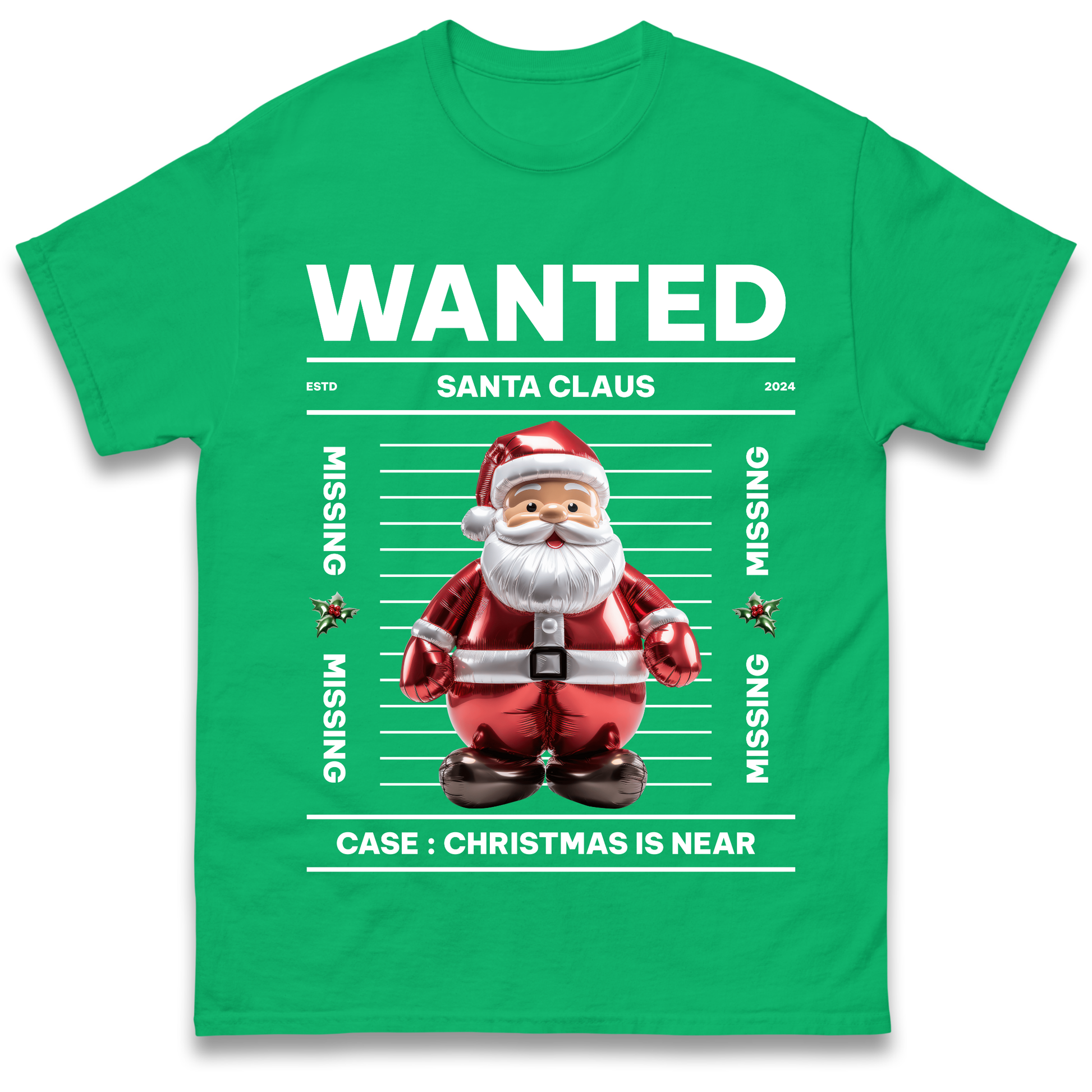 Wanted Santa Claus Christmas T Shirt
