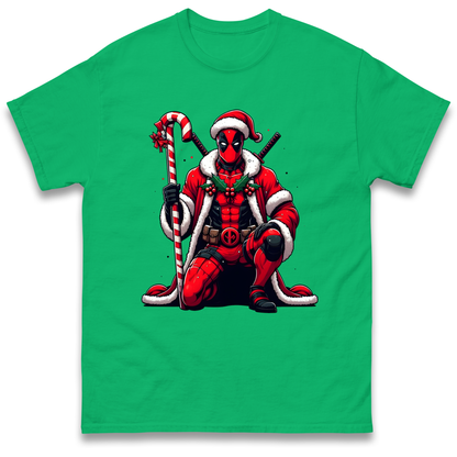 DeadPool Candy Cane Santa T Shirt
