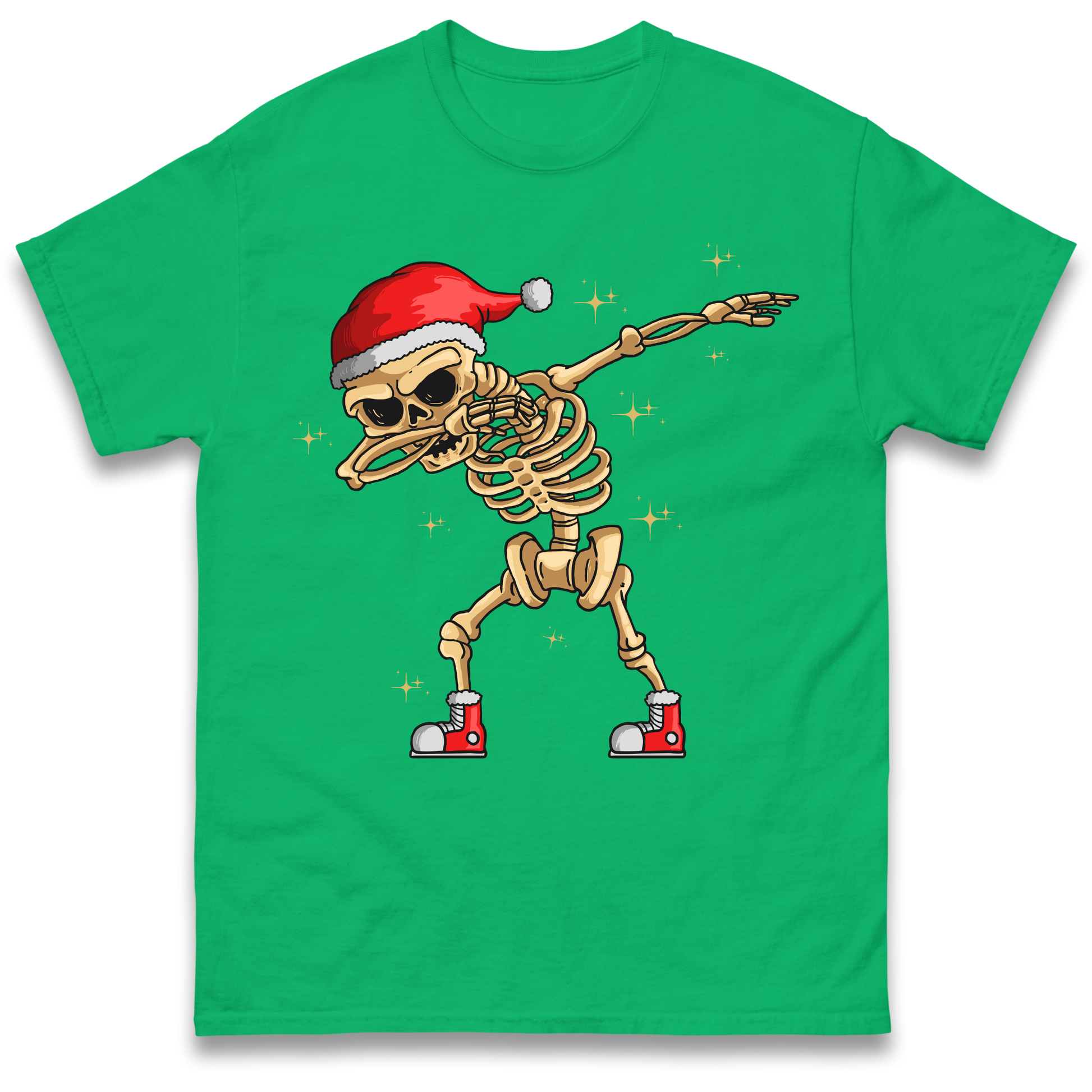 Santa Skellington Dabbing Christmas T Shirt
