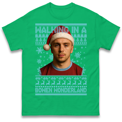 Jared Bowen walking in a Bowen Wonderland Christmas T Shirt