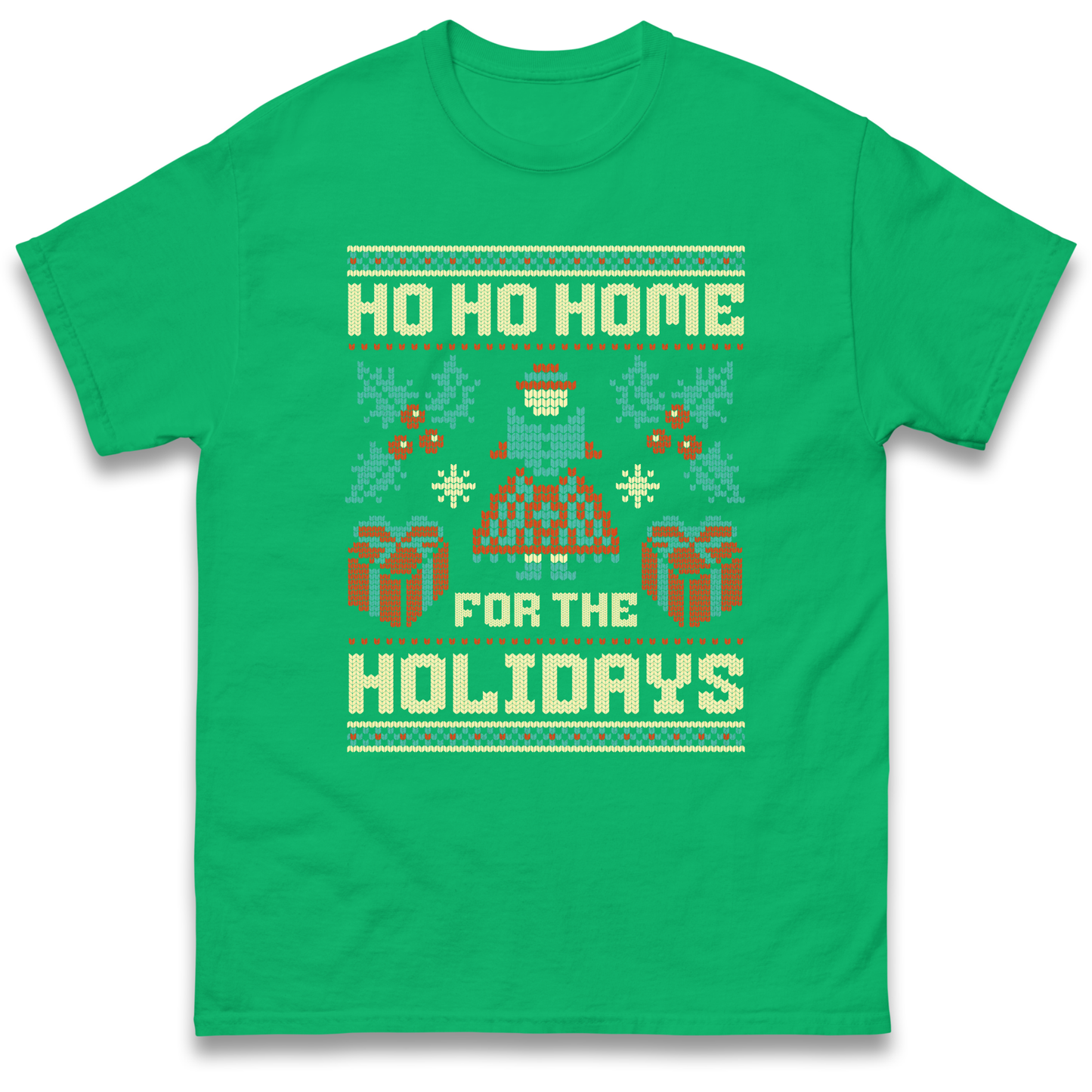 HO HO Home For the Holidays Christmas T Shirt
