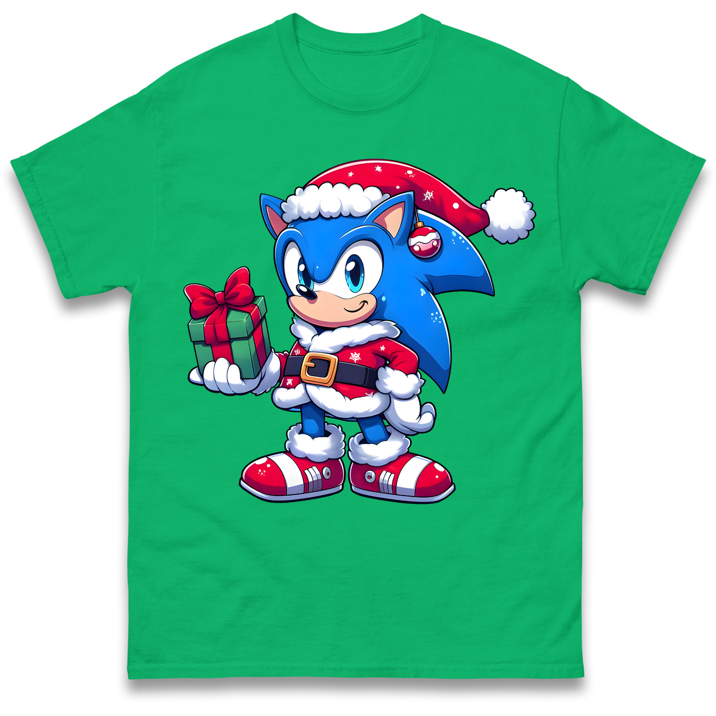 Sonic The Hedgehog Santa T Shirt