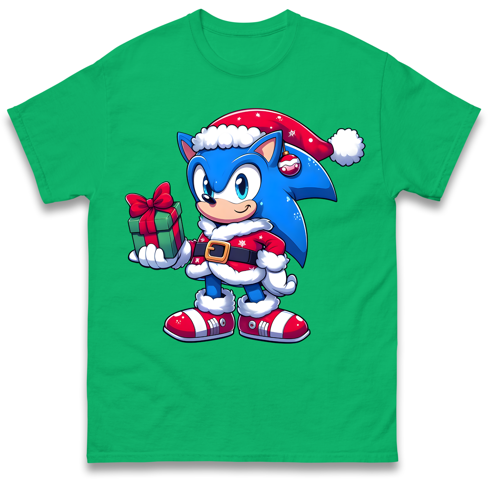 Sonic The Hedgehog Santa T Shirt