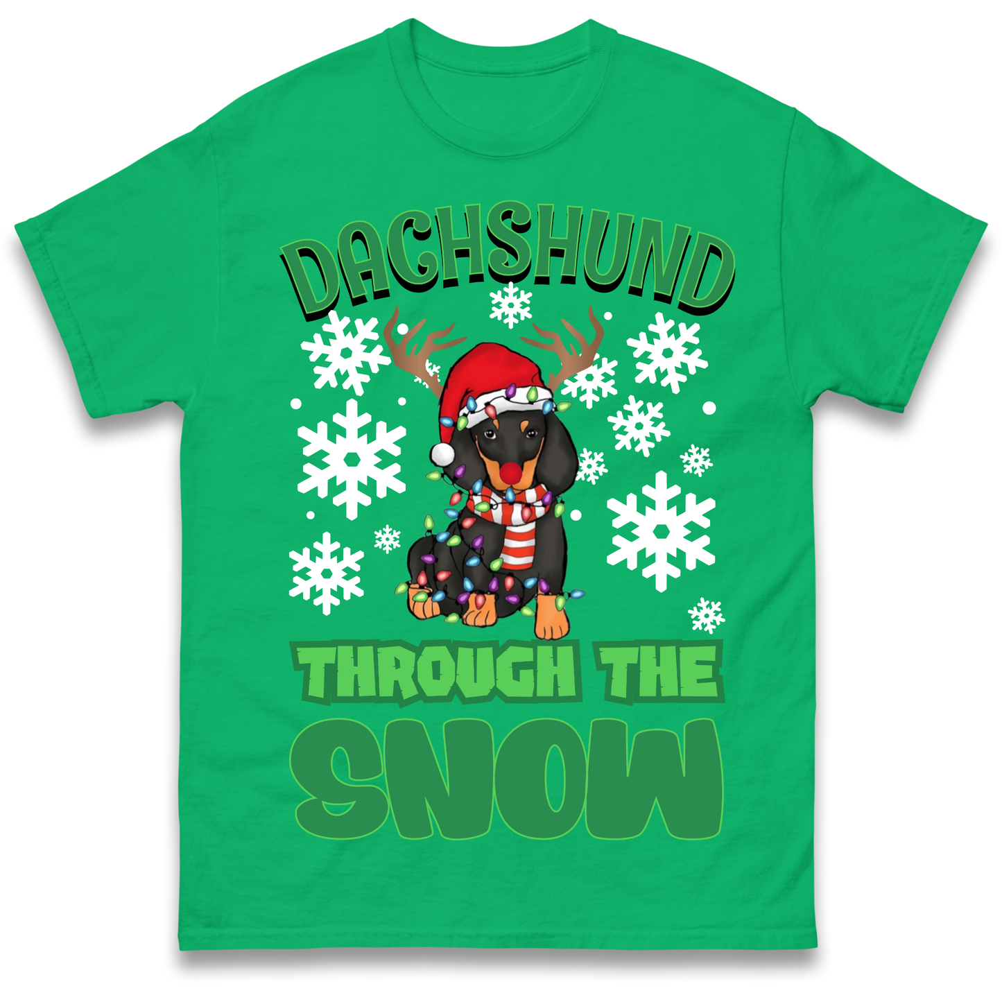 Dachshund Through The Snow Christmas T Shirt