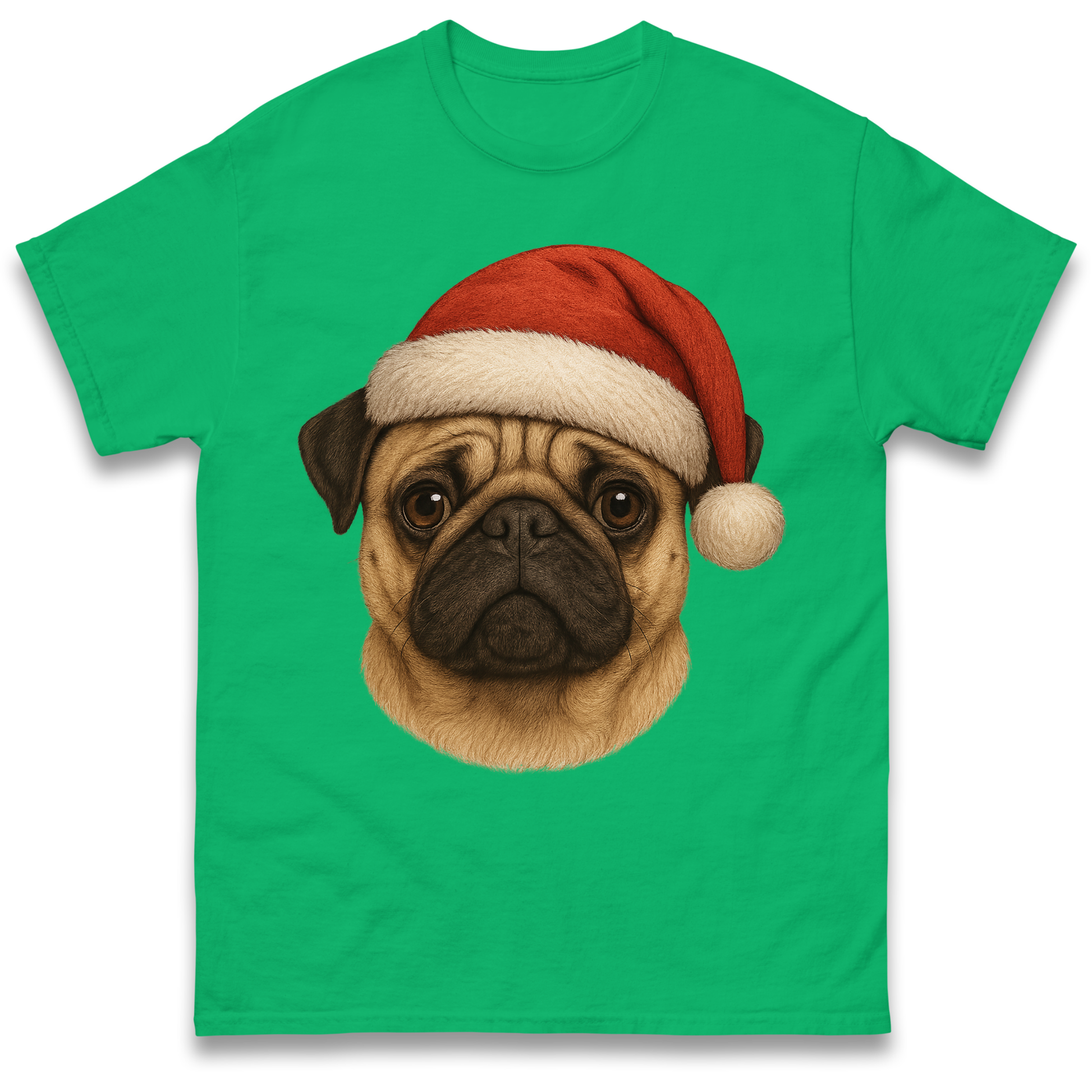 Pug Face Christmas T Shirt