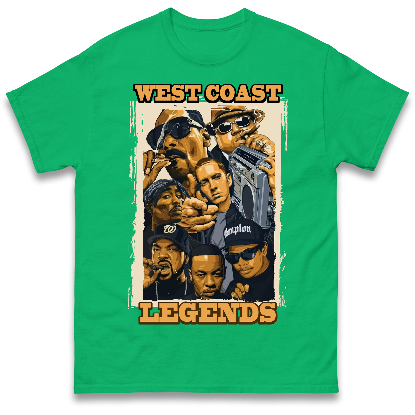 West Coast Legends Rappers T Shirt