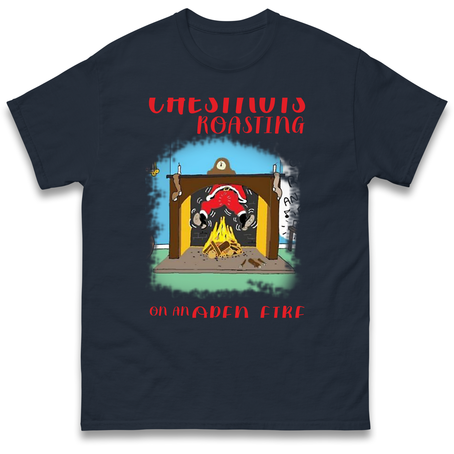 Chestnuts Roasting On An Open Fire Christmas T Shirt