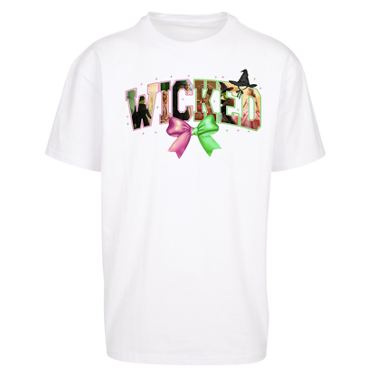 Wicked pink and green Bow Oversized T Shirt