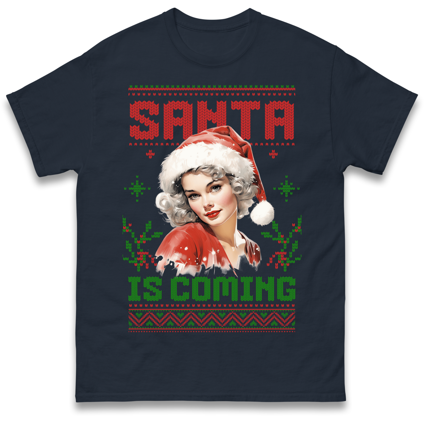 Santa is Coming Christmas T Shirt