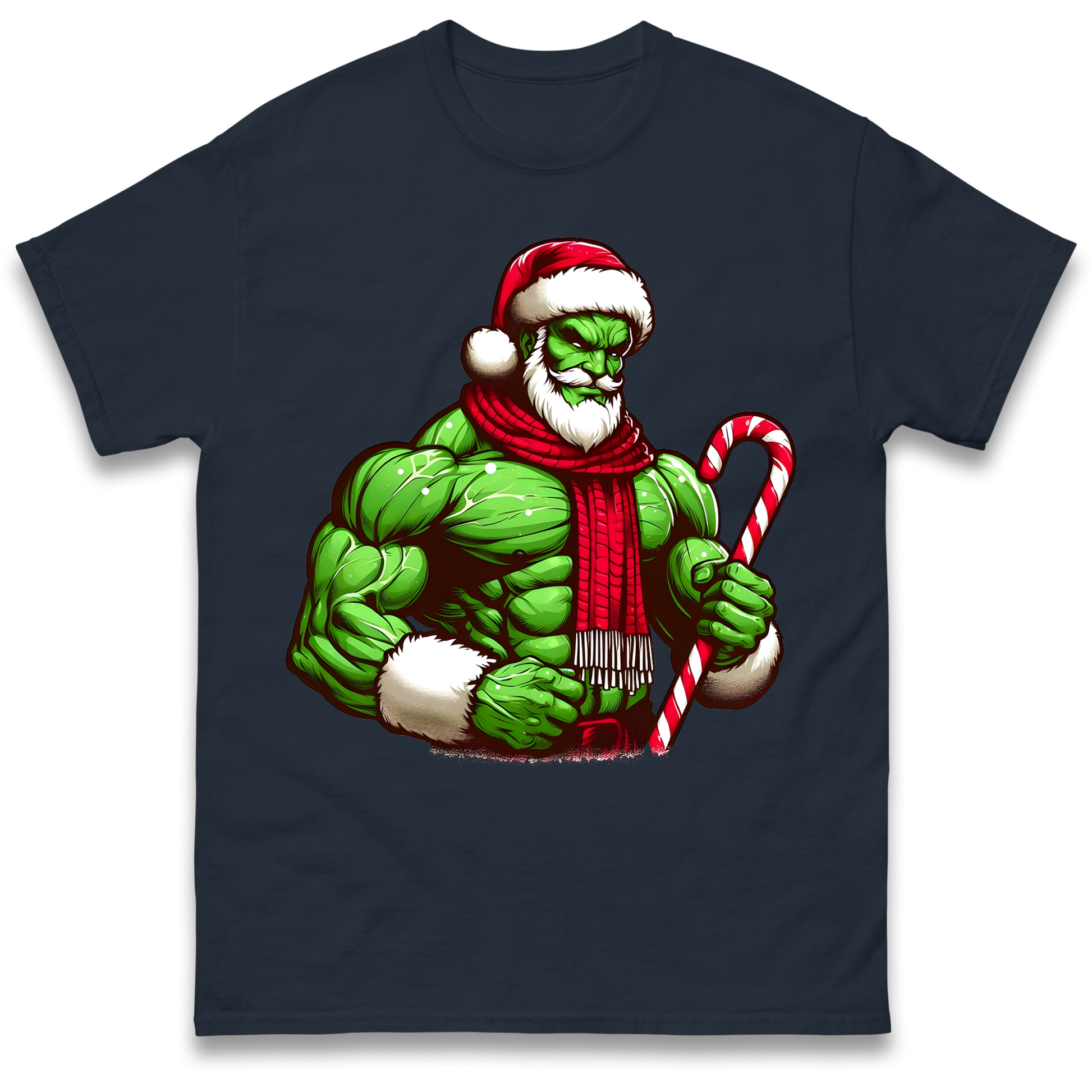 The Hulk Candy Cane Santa T Shirt