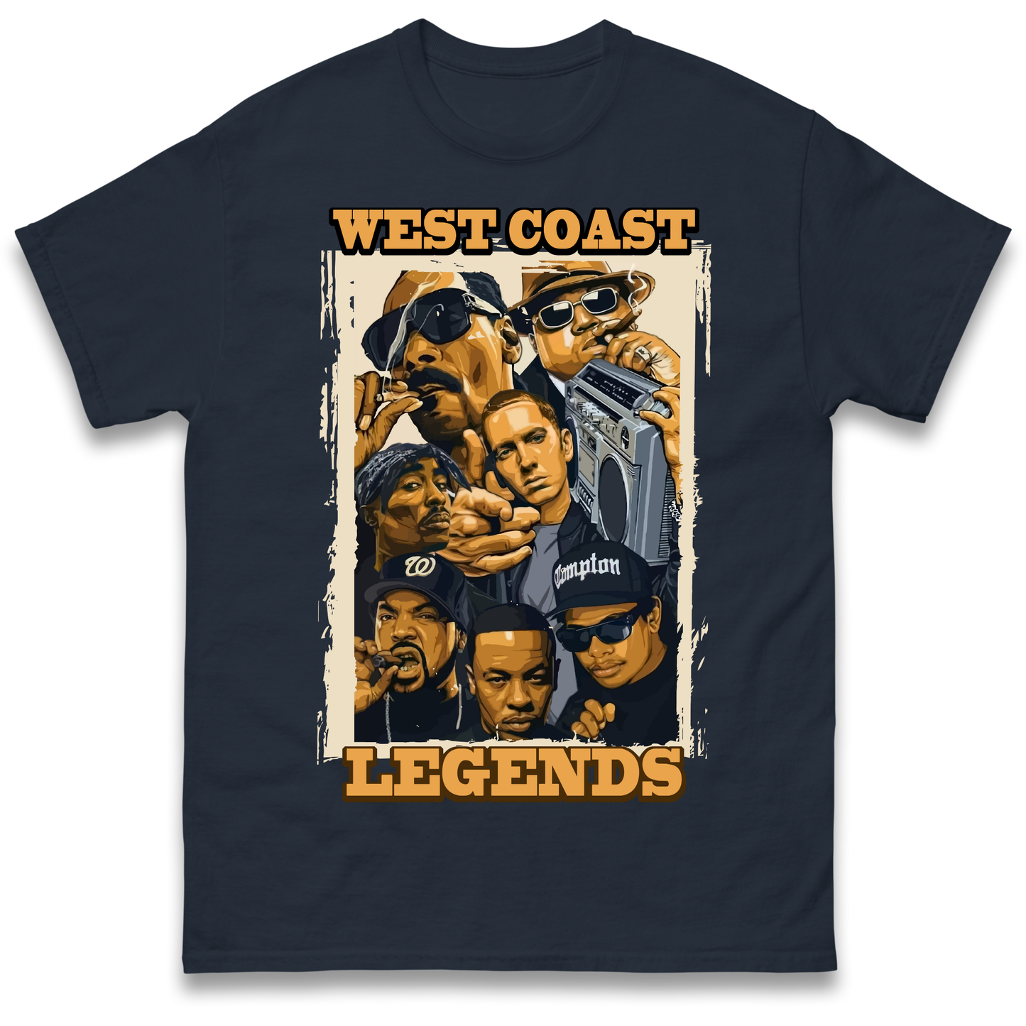 West Coast Legends Rappers T Shirt