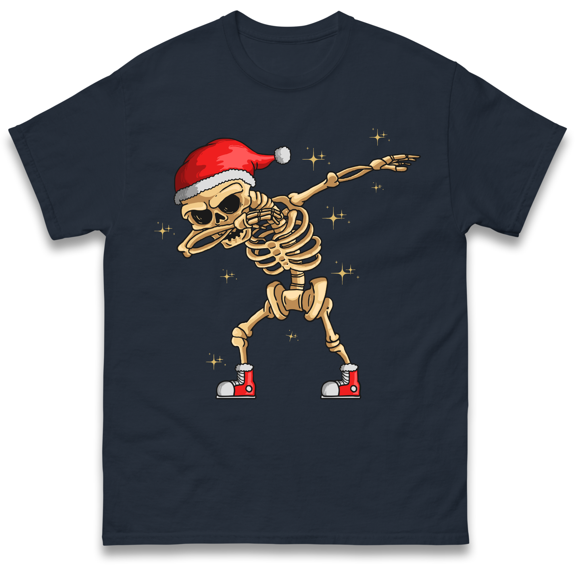 Santa Skellington Dabbing Christmas T Shirt