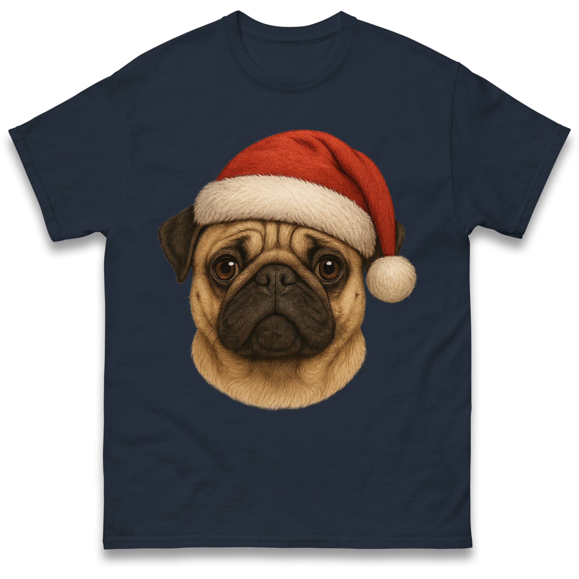 Pug Face Christmas T Shirt