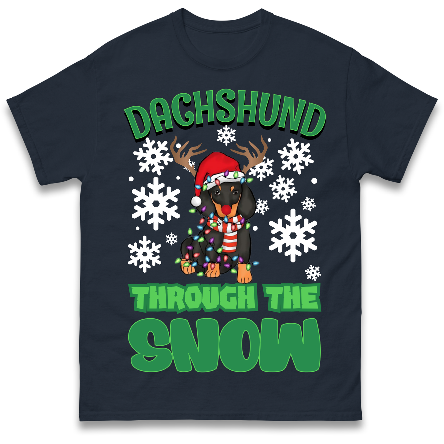 Dachshund Through The Snow Christmas T Shirt