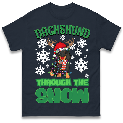 Dachshund Through The Snow Christmas T Shirt
