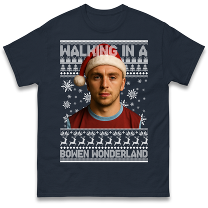 Jared Bowen walking in a Bowen Wonderland Christmas T Shirt