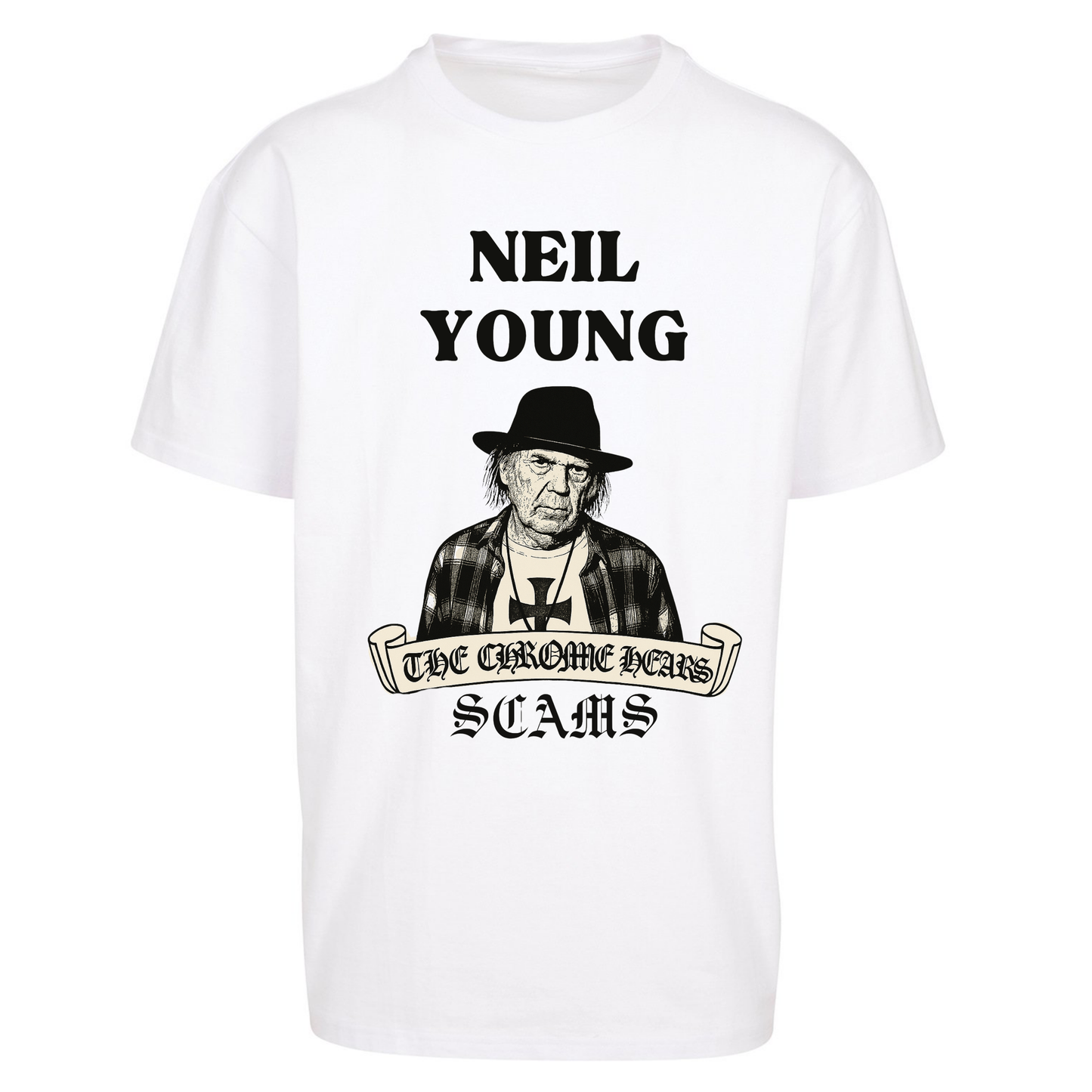 Neil Young and the Chrome Hearts Oversized T Shirt