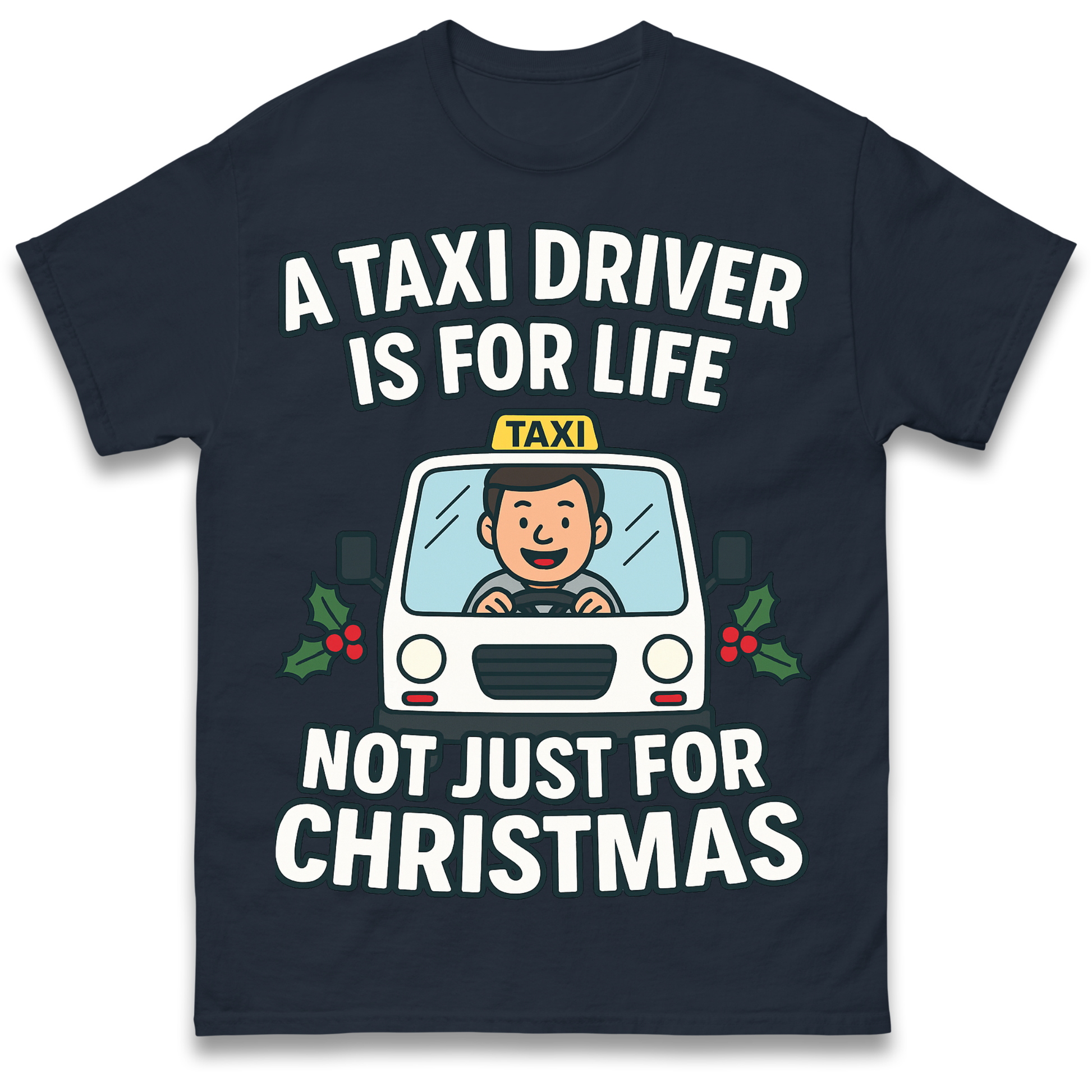 Taxi Driver Christmas T Shirt
