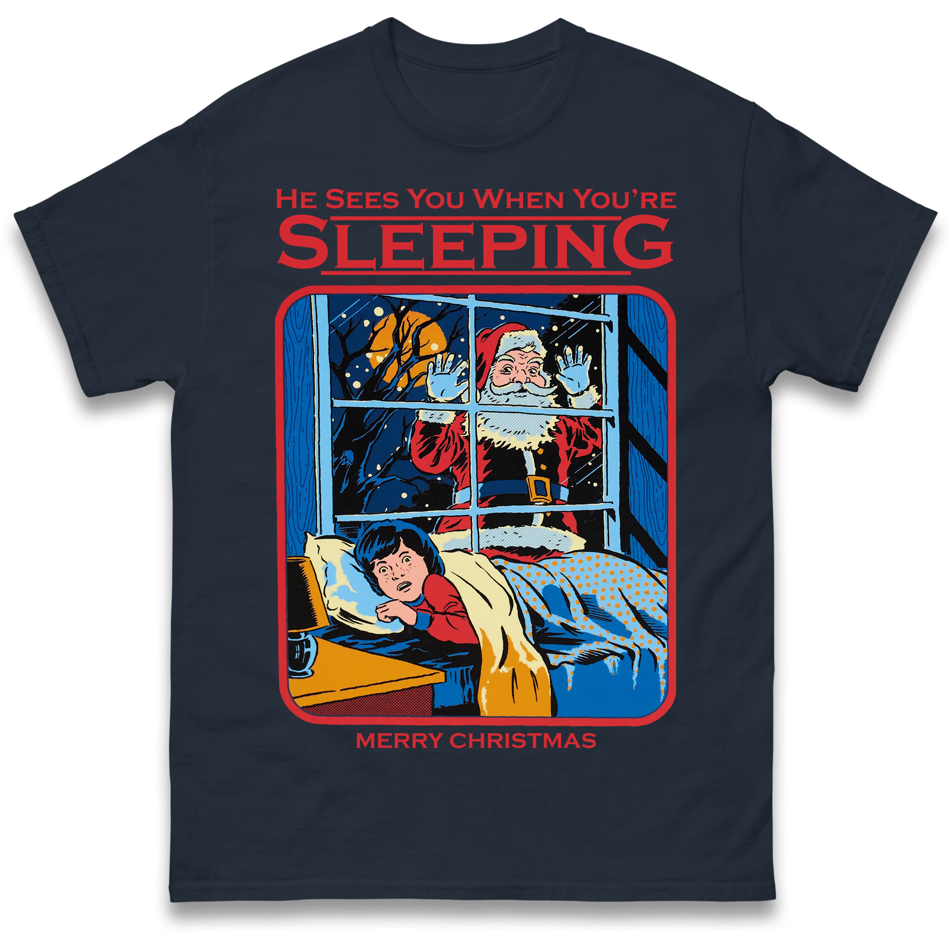 Creepy Santa Claus Christmas T Shirt