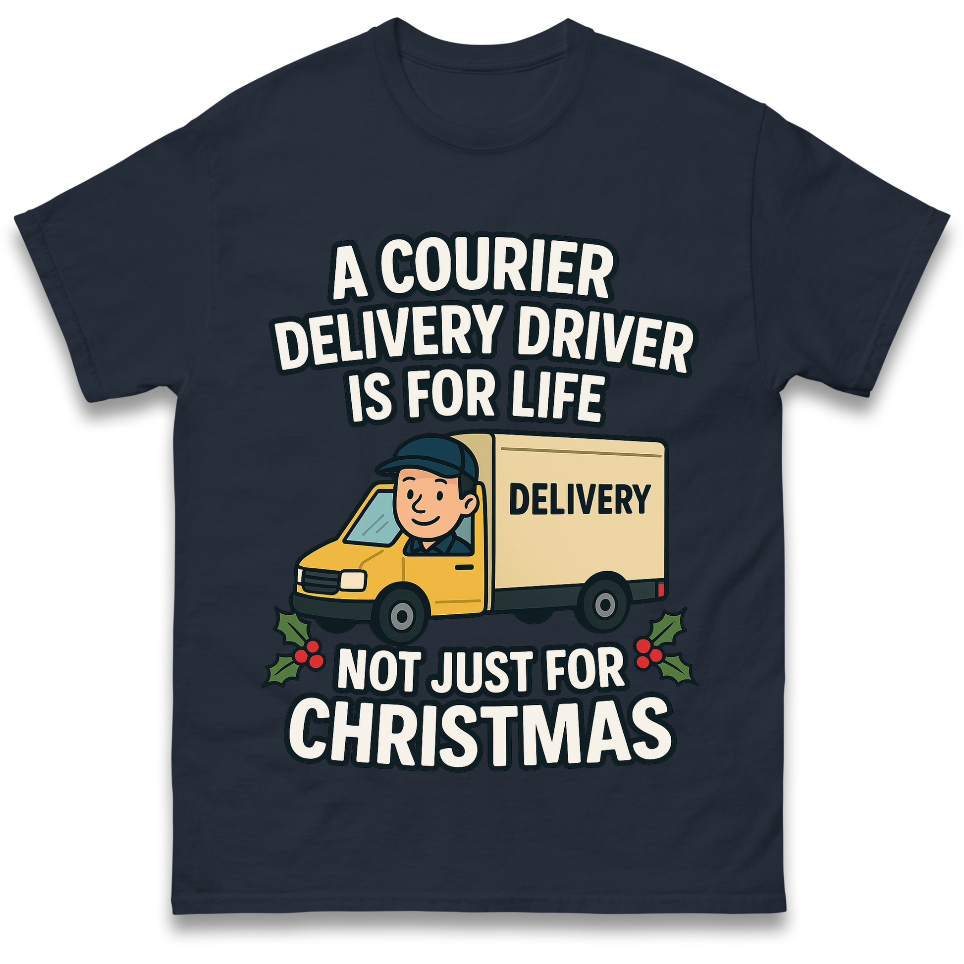 Courier Delivery Driver Christmas T Shirt