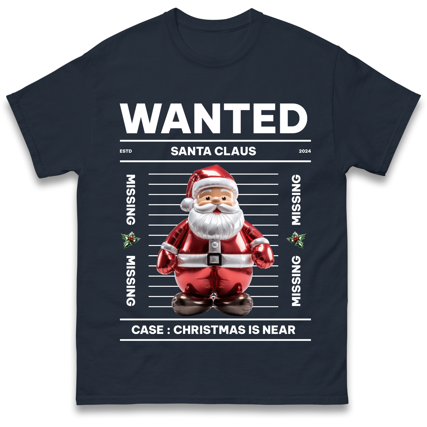 Wanted Santa Claus Christmas T Shirt
