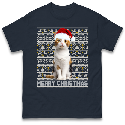 Merry Christmas Cat T Shirt