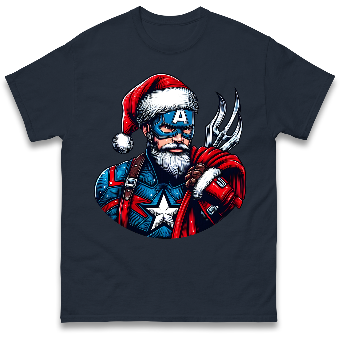 Captain America Santa T Shirt