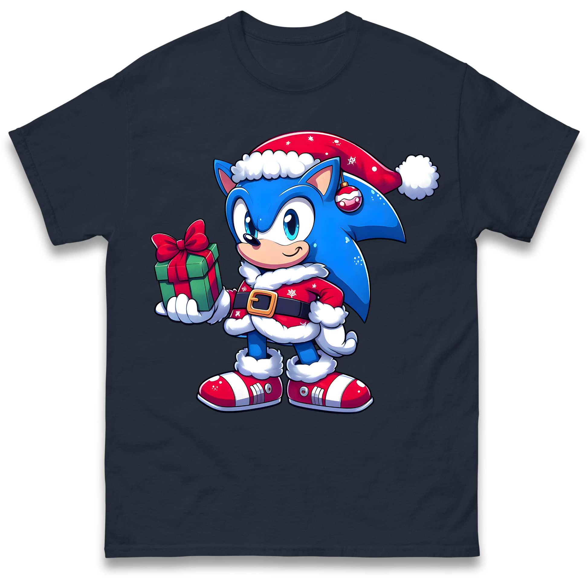 Sonic The Hedgehog Santa T Shirt