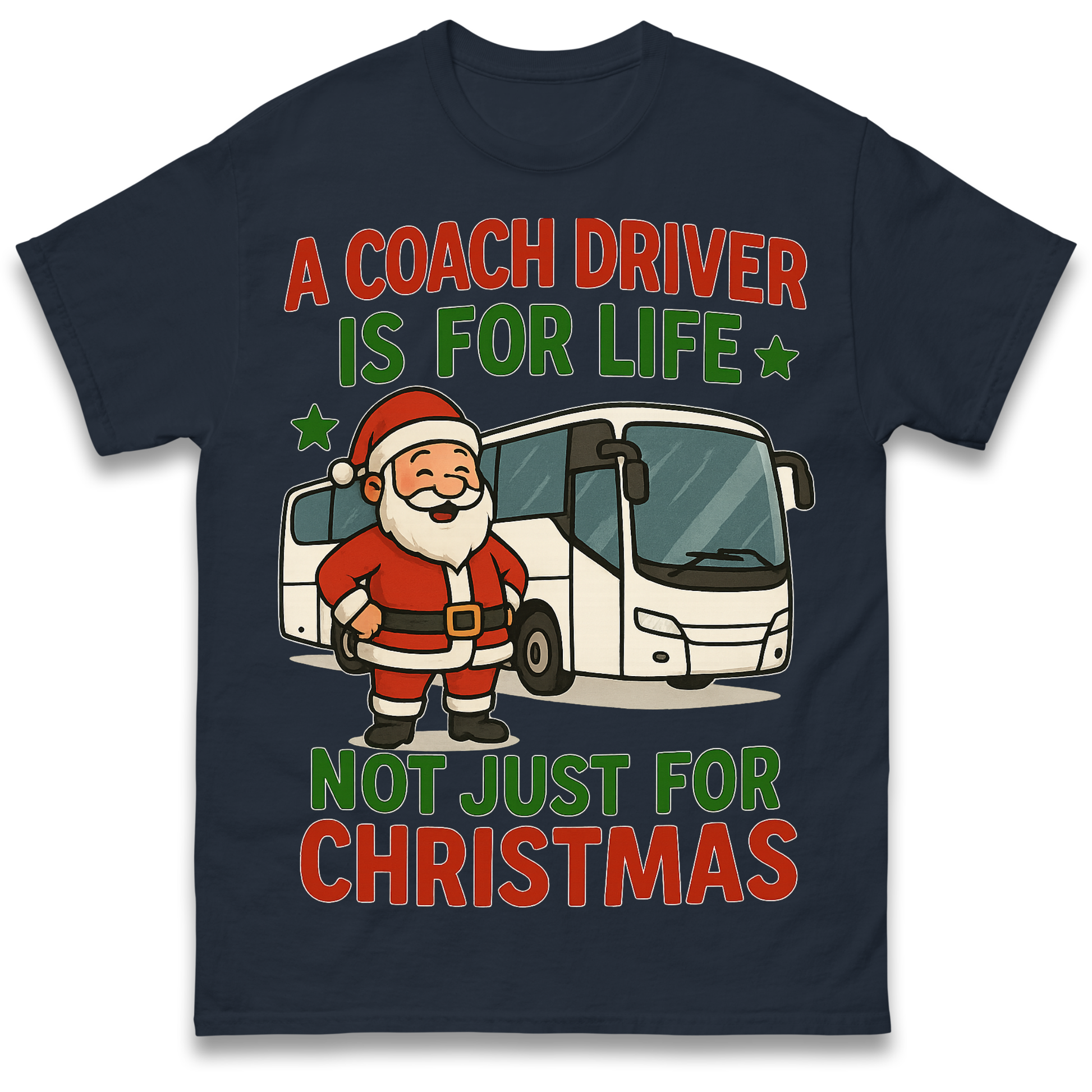 Coach Driver Christmas T Shirt